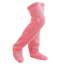 Cargar imagen en el visor de la galería, Calcetines calentadores de tiro alto -Polvo de coral - Ozerty