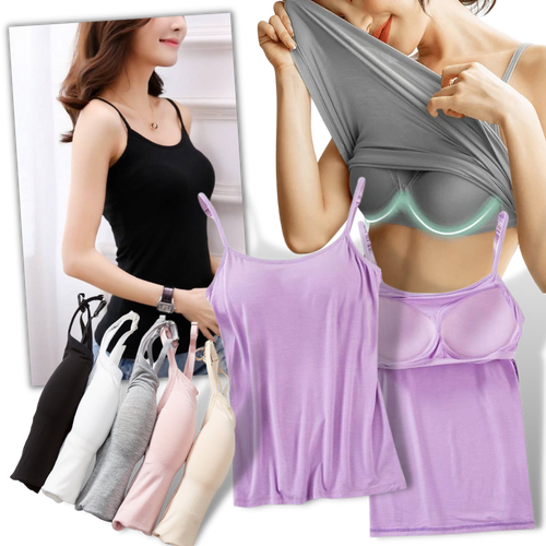 Camisole with Built-In Bra -
