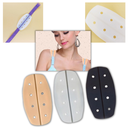 1 Par de protectores de silicona antideslizantes para los tirantes del sujetador - Ozerty